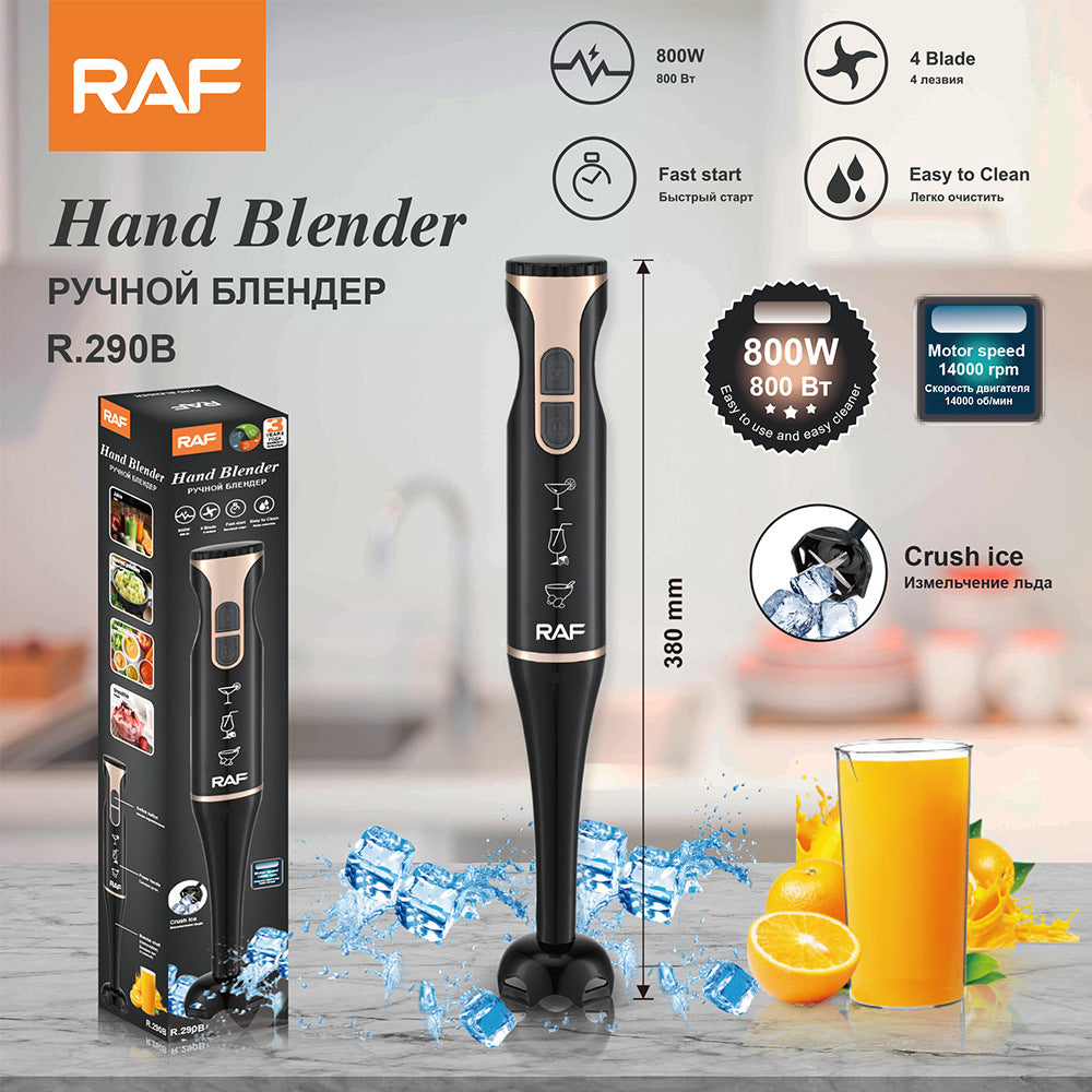 RAF EU Standard Portable Household Food Blender Handheld Electric Stainless Steel Cooking Stick Mixer290