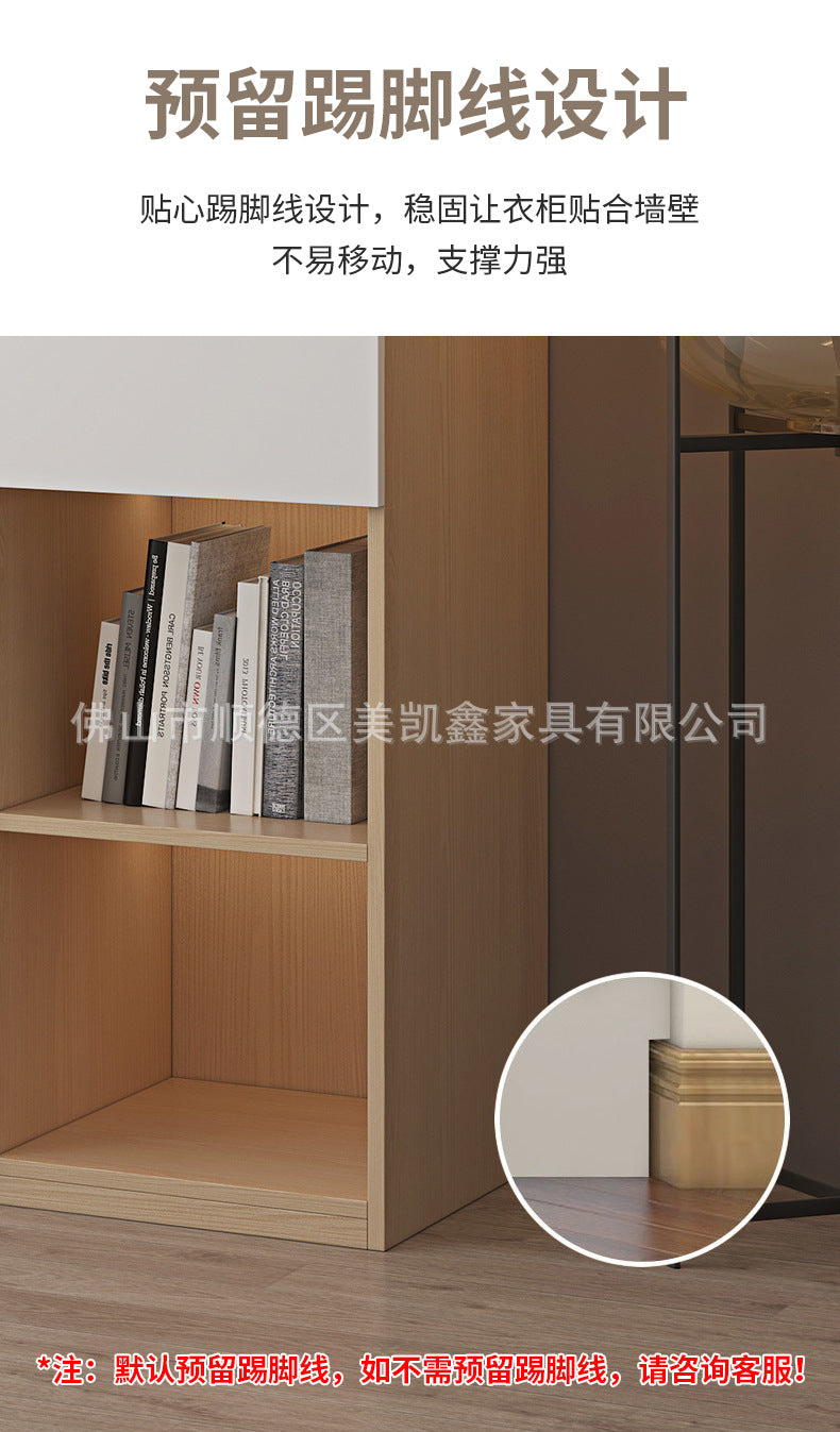 Wardrobe for Home Bedroom Modern Simple Double Door Economical Storage Cabinet for Rental Small Apartment Children's Wardrobe