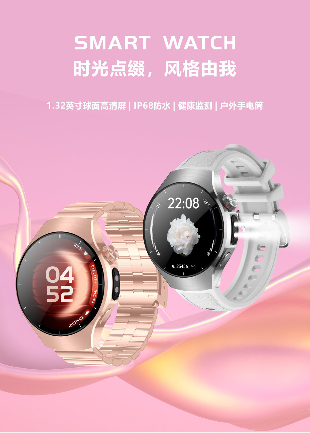 Wi5 Mini Smart Watch Bluetooth Call Heart Rate Step Sleep Monitoring Deep Waterproof Exquisite Ladies Sports