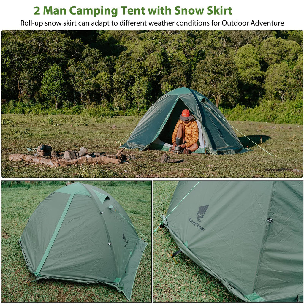 Lightweight Tent Outdoor Hiking Double Layer Tent Aluminum Pole Camping Tent Rainproof