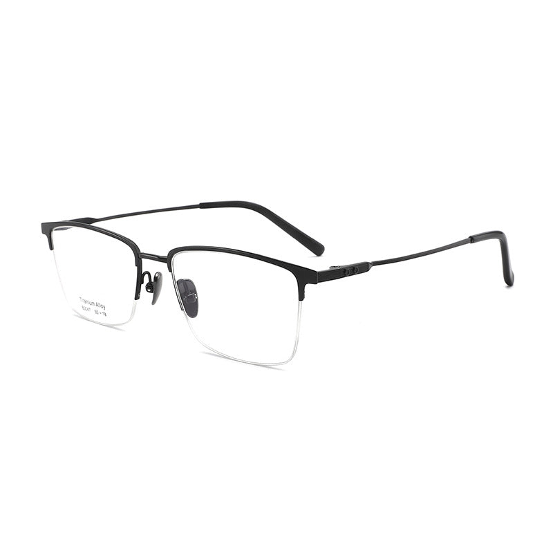 Business Eyebrow Pure Titanium Optical Frame New Half Frame Glasses Titanium Alloy Metal Frame Titanium Frame