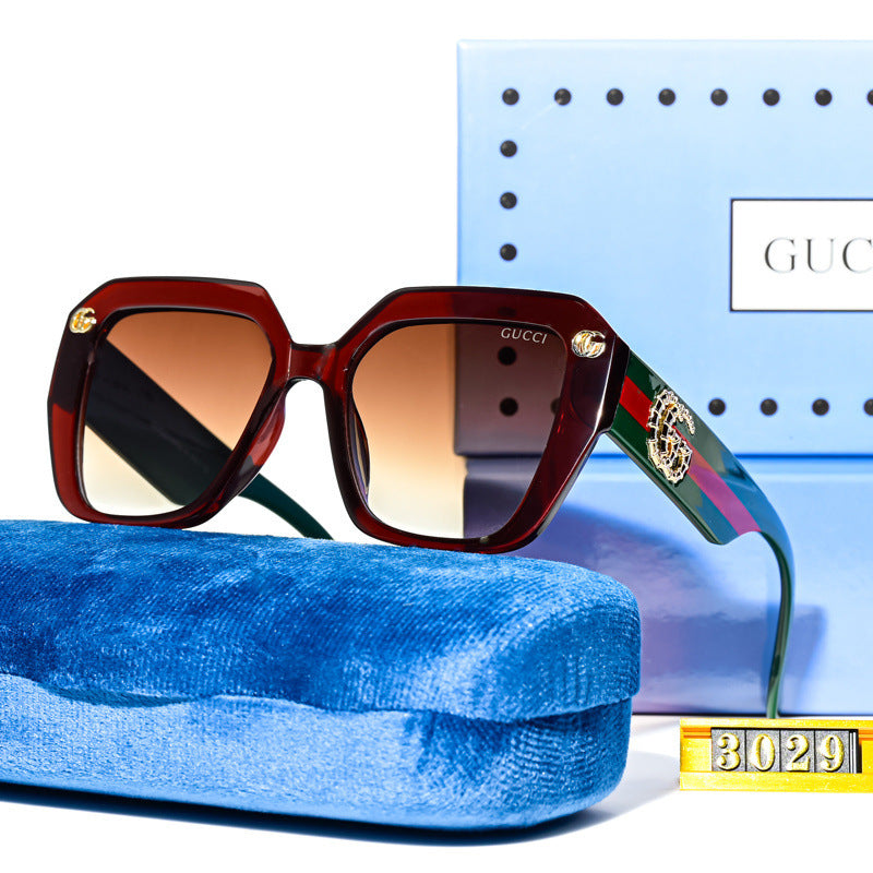 Ancient Style European and American Design ins Trendy Square Frame Sunglasses for Women, Celebrity Style, Fashionable Acetate Sunglasses for Men3029