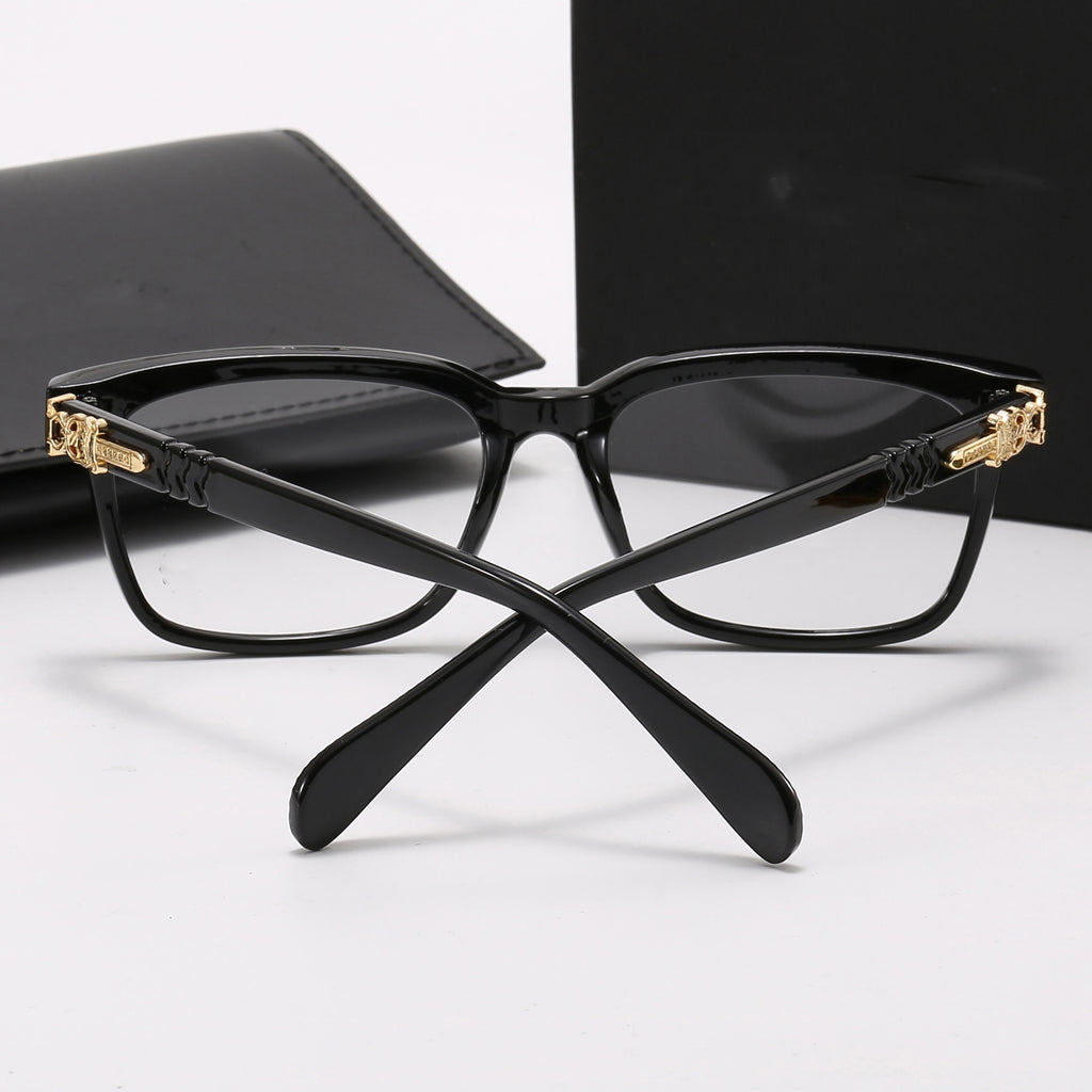 New Fashion Trend Square Frame Anti-Blue Light Non-Prescription Glasses Retro Large Frame Unisex Eyeglasses Prescription Frames7021