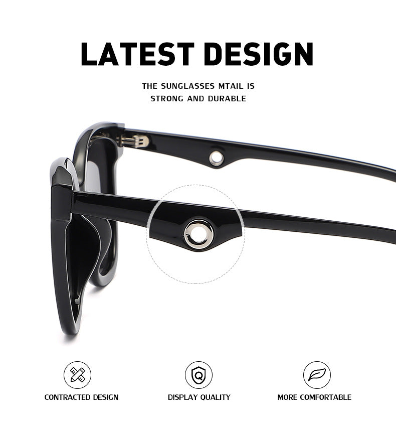 gm Same Style Korean Fashion TR90Polarized Sunglasses for Men and Women Anti-glare Square Frame Sunglasses Wholesale