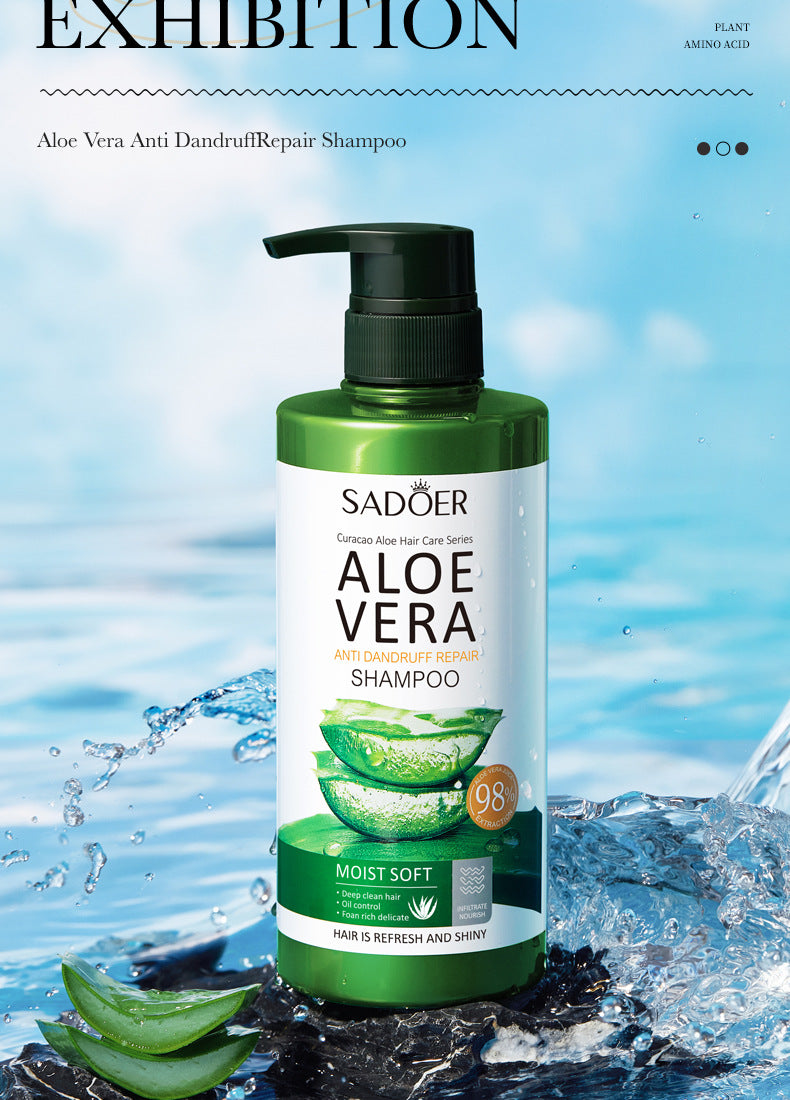 Aloe Vera Shampoo500ml SADOER Hydrating, cleansing, refreshing conditioner  foreign trade wholesale