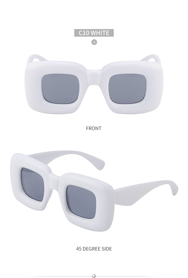 European and American Style Square Frame Sunglasses for Women Fashionable Quirky Sunglasses for Men Wholesale