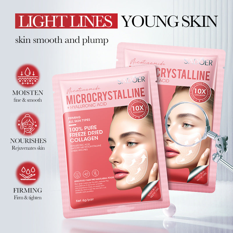 Hyaluronic Acid Microcrystalline Nasolabial Fold Patch SADOER Moisturizing nasolabial fold patches  wholesale