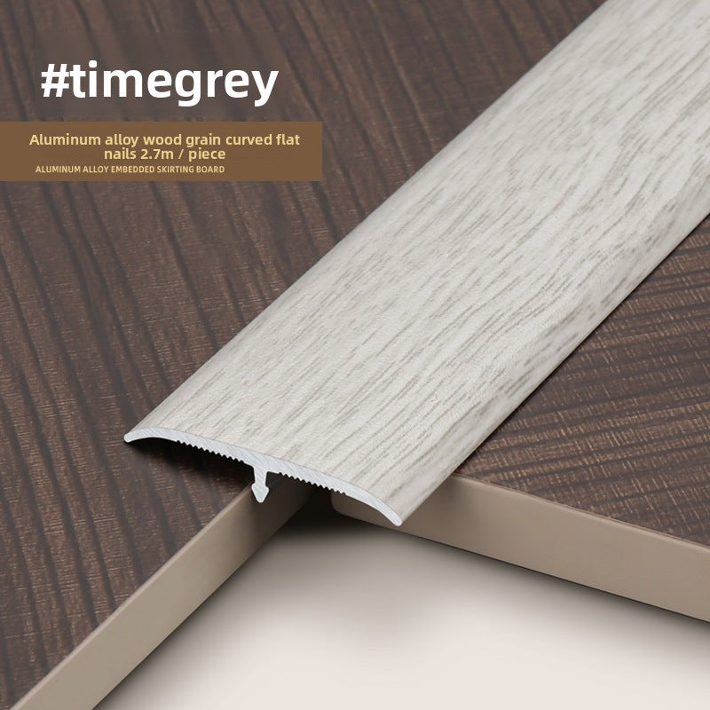 Aluminum alloy wood grain flooring trim edge strip t Door threshold edge trim strip, door seam trim strip, aluminum buckle strip