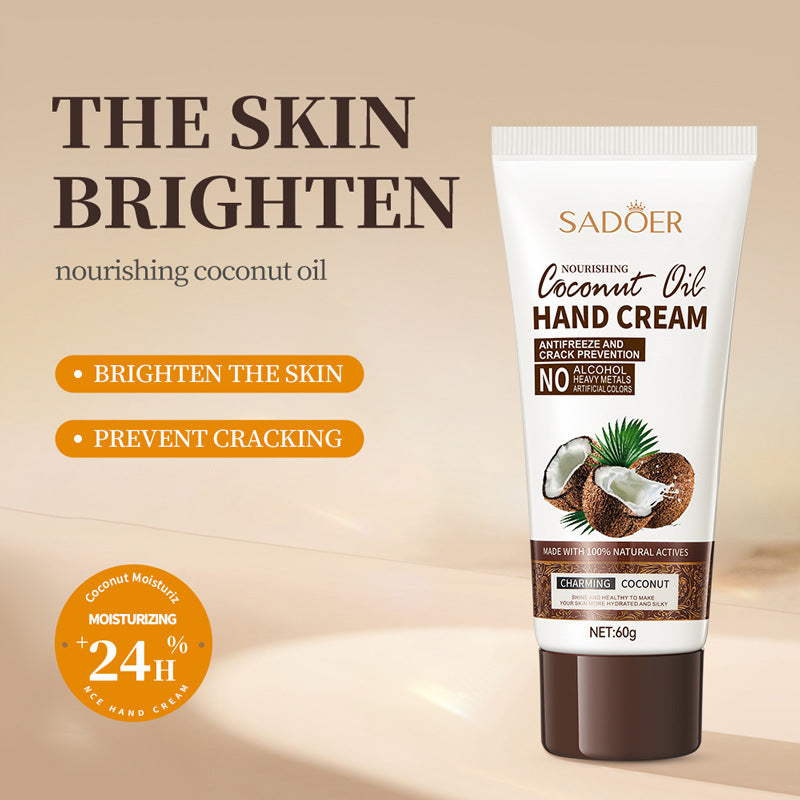 Full English Coconut Hand Cream SADOER Hydrating, moisturizing, anti-chapping, nourishing hand cream for  foreign trade wholesale