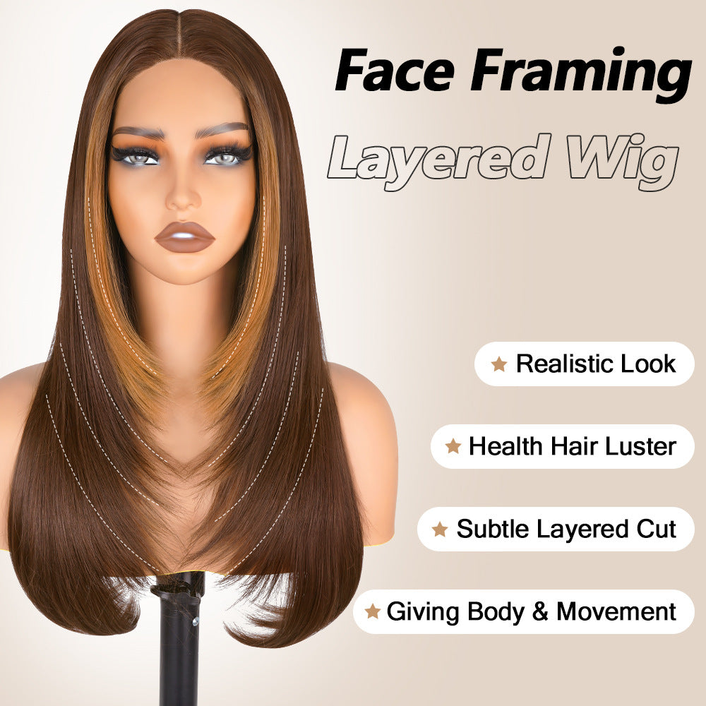 No Shedding No Tangle Straight Layers Lace Front Wig