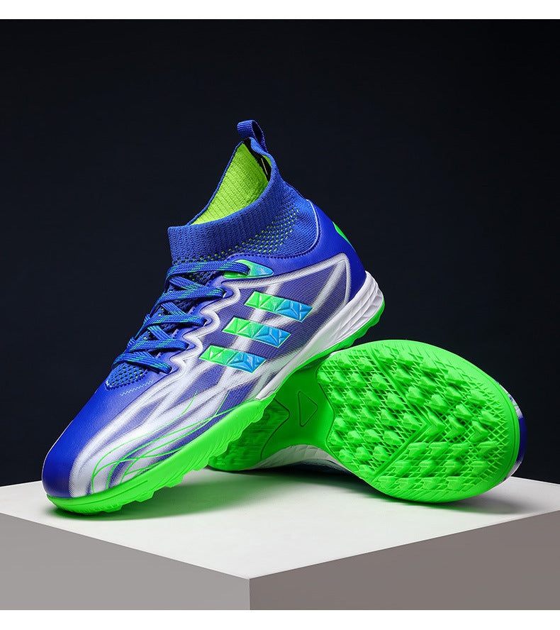 New high-top soccer shoes for men and women AG Spike TF Broken Nail Youth Student Grassland Competition Training Shoes