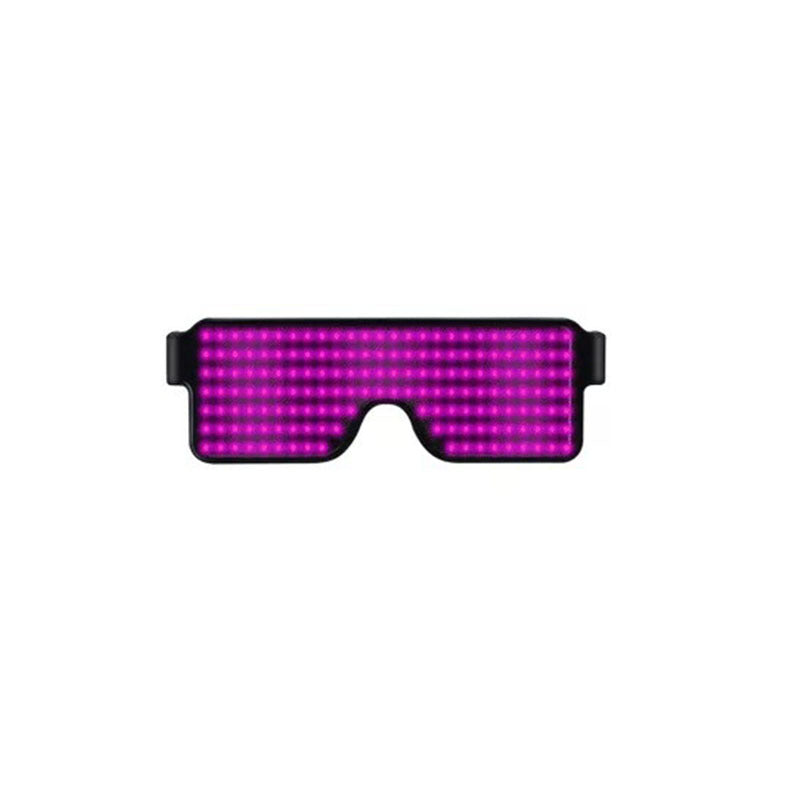 LED Glowing Glasses Colorful Same Style Bar Party Dynamic Charging Changing Patterns Light Up LED Glossy Sunglasses