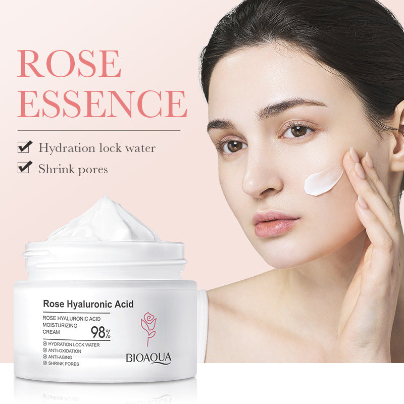 Rose Hyaluronic Acid Skincare Set Hydrating, Cleansing, Moisturizing, and Skin Rejuvenation Six-Piece Set Wholesale from Foreign Trade Manufacturer