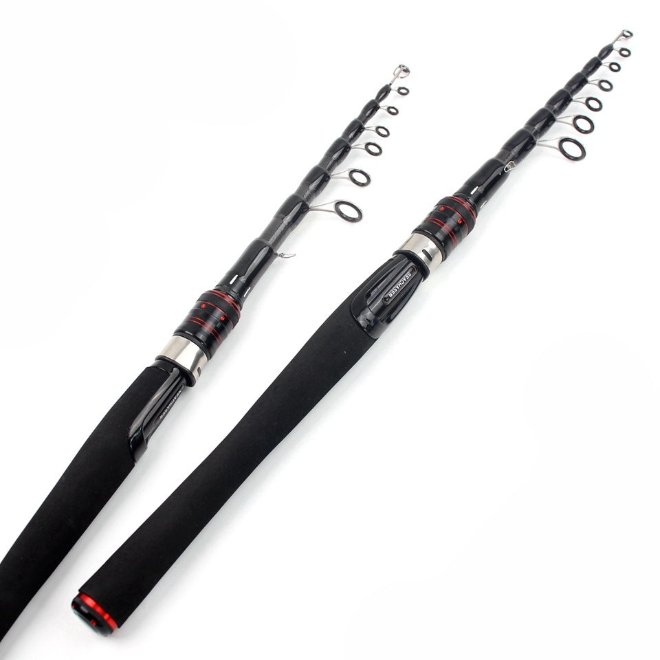 Ultra-short Portable Telescopic Lure Rod Carbon Short Sea Rod Retractable50Centimeter European and American Fishing Gear Manufacturer Wholesale
