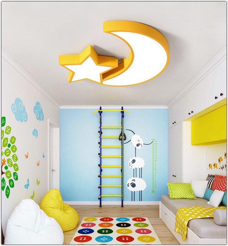 Macaron Children's Room Lighting Creative Boys and Girls Colorful Star Cloud Ceiling Light Kindergarten Bedroom Lamp