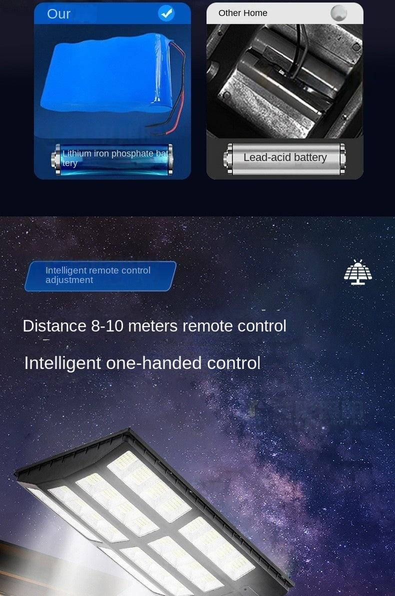 Solar Street Light Outdoor Rainproof Garden Light High Brightness Intelligent Human Body Sensor Factory Road LED Street Light