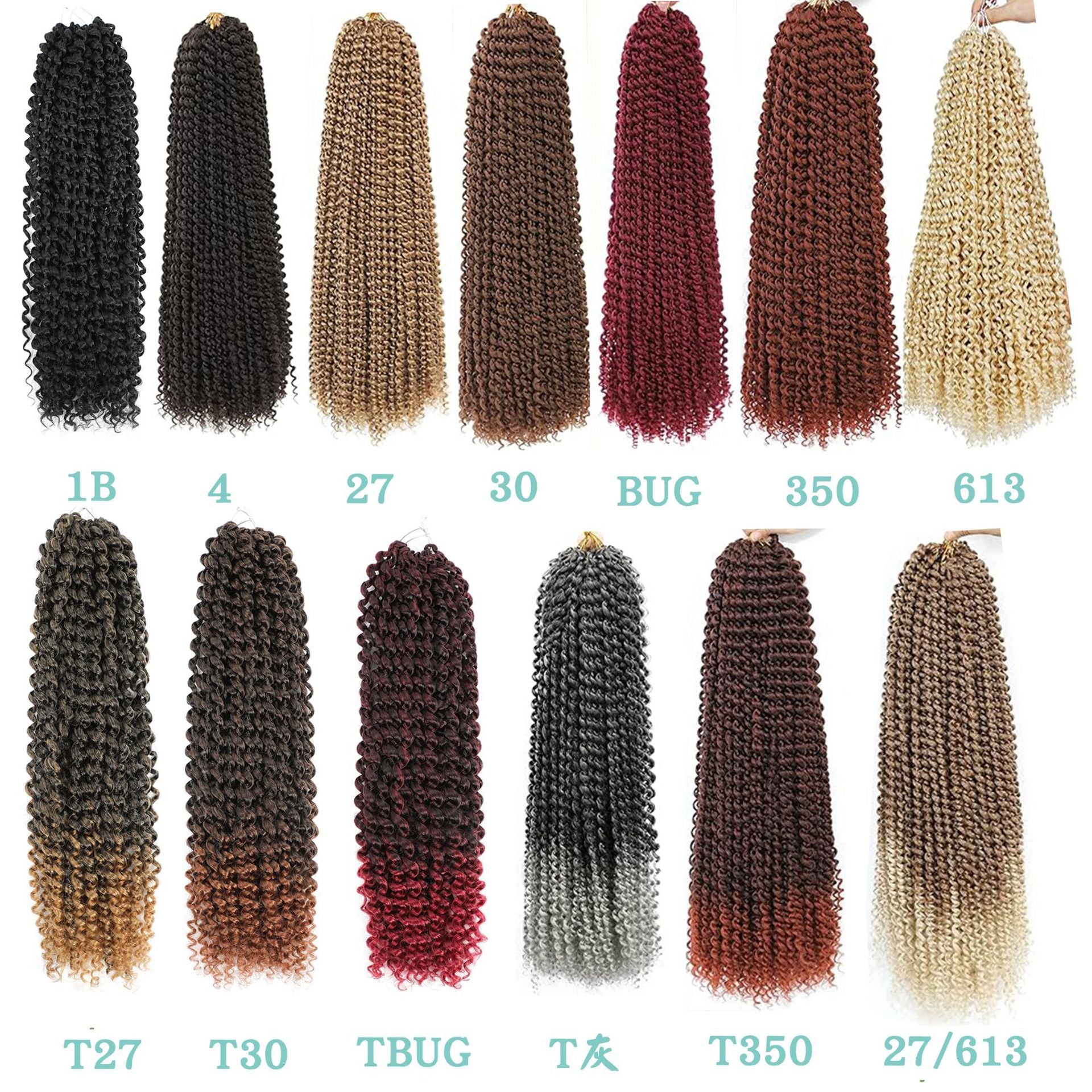 TEMU Hot Selling Cross-Border Export Crochet Hair Passion Water Ripple Curve15Crochet Hair Extensions African Wig Found