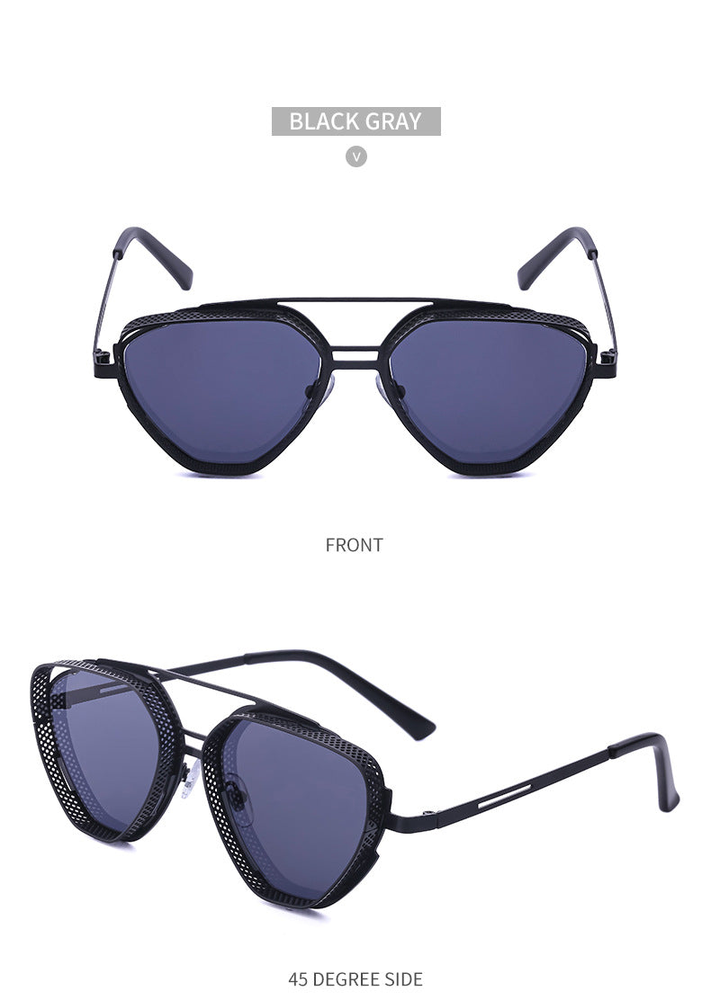 New Hollow Sunglasses for Men, European and American Retro Steampunk Irregular Sunglasses, Fashion Glasses sunglasses