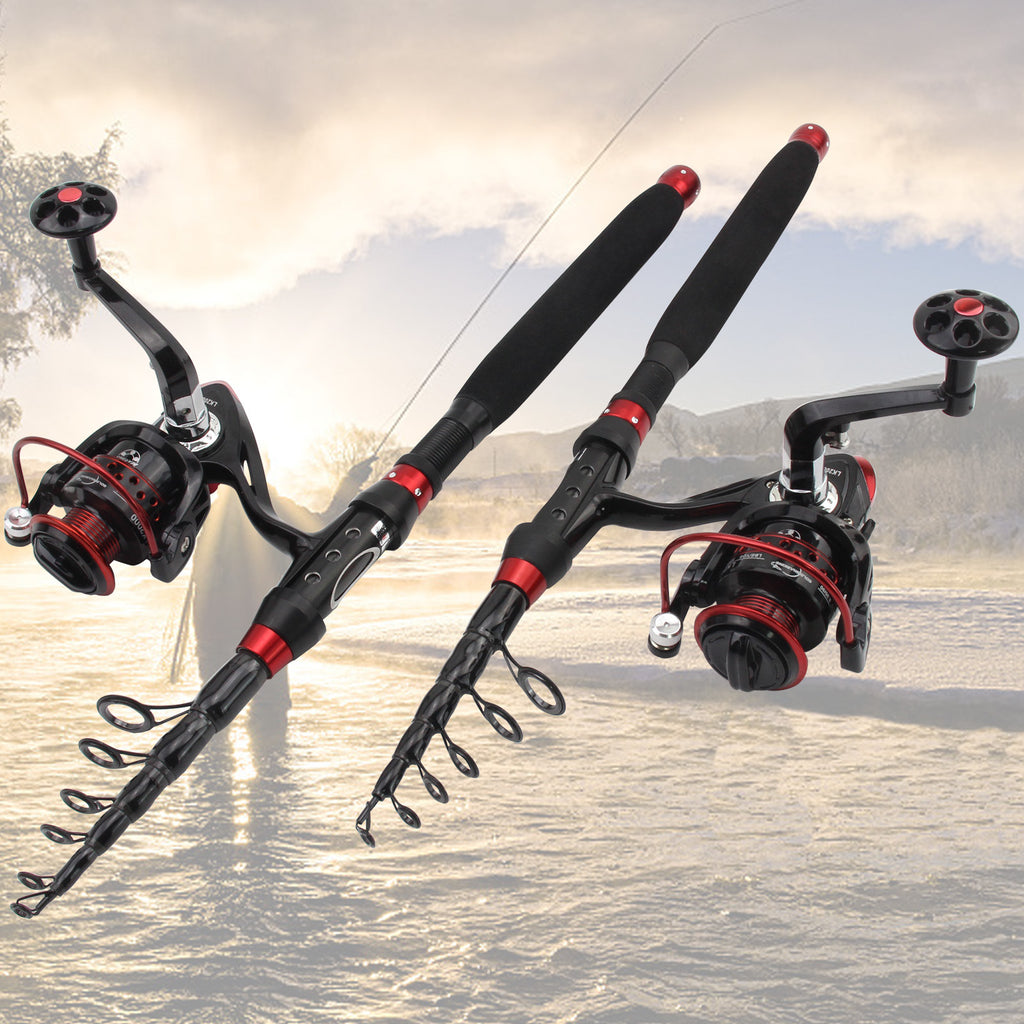 A Fishing Rod Ultra Short Retractable Portable Lure Rod Straight Handle Fishing Rod Spinning Wheel Fishing Gear Set