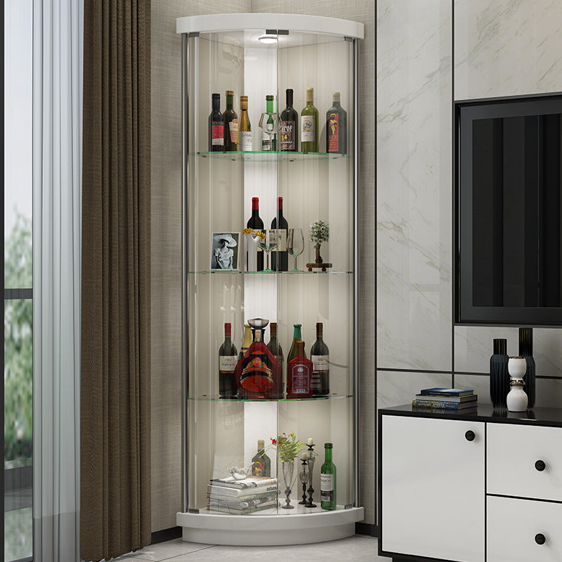 Corner Cabinet Wall Corner Cabinet Triangular Corner Cabinet Modern Simple Glass Wine Cabinet Triangular Cabinet Living Room Cabinet Display Cabinet