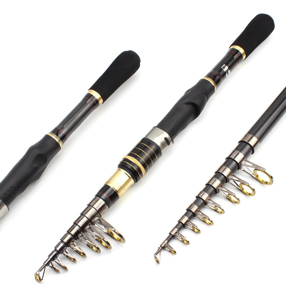 Carbon Ultra Short Hard Adjustable Small Sea Rod Casting Rod Spinning Wheel Rod Set Long Casting Fishing Rod Can Be Used FBA Overseas Warehouse