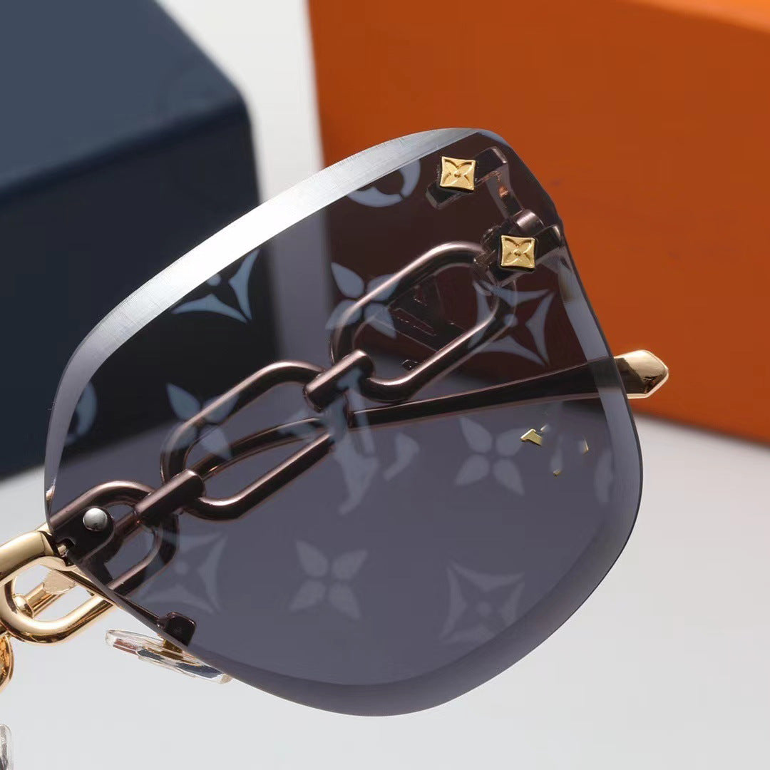 2024New Fashion Trend Sunglasses High-End Luxury Style Women's Sunglasses Laser Lenses Unique Street Style