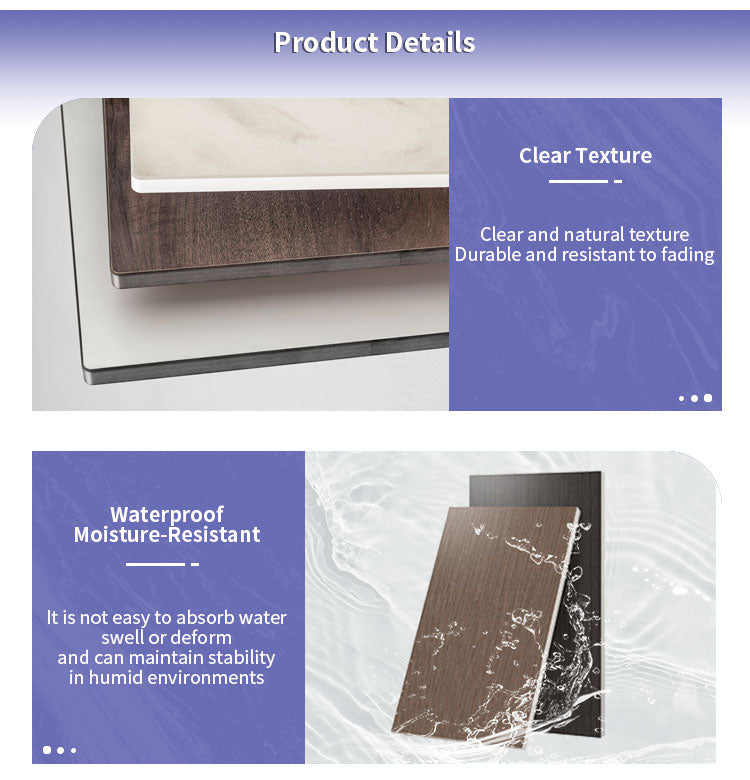 8mm HPL Coated Calcium Silicate Board Eco-Friendly Fireproof Water & Mold Resistant Strong Long-Lasting for Exterior Application