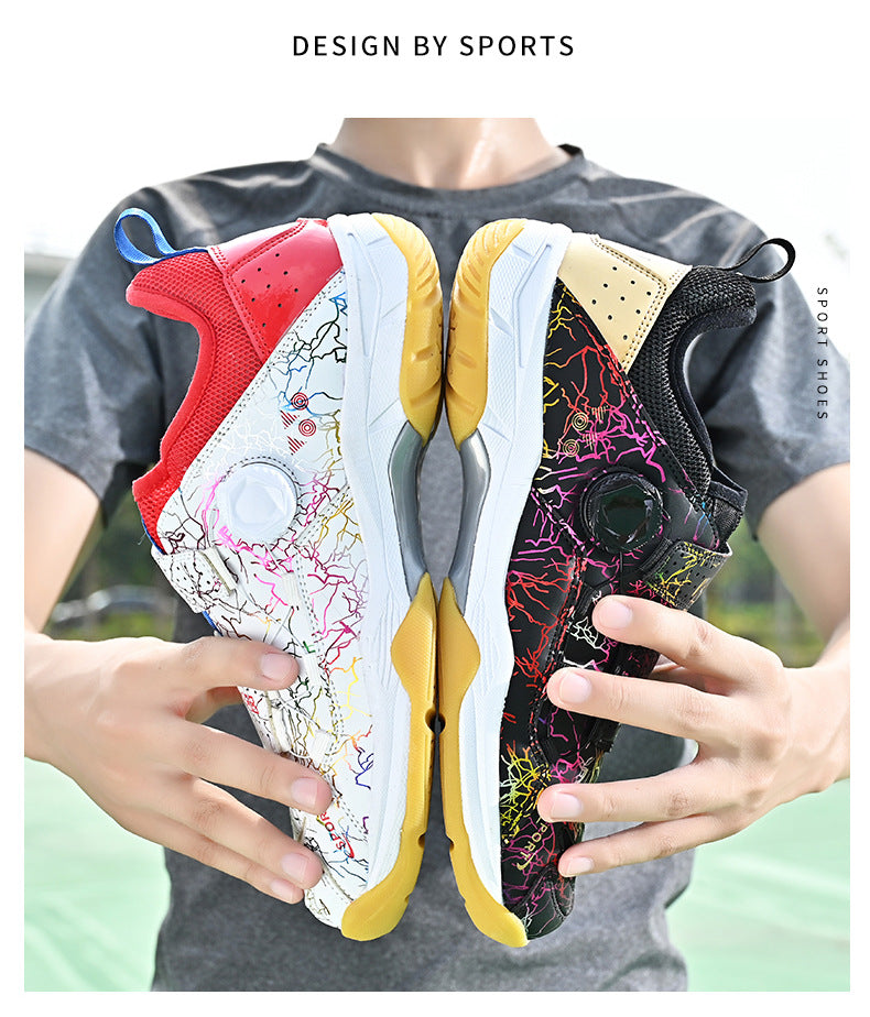 In Stock Couple Style Fashion Badminton Shoes New Style Mandarin Duck Table Tennis Tennis Non-Slip Wear-Resistant Sports Shoes