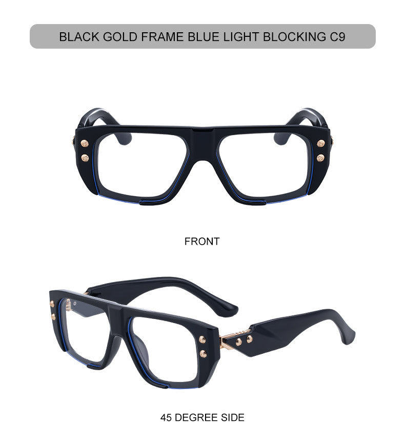 2025New Fashion Square Frame Sunglasses for Men, High-End Personality Outdoor Trend Driving Sun Protection Sunglasses for Men