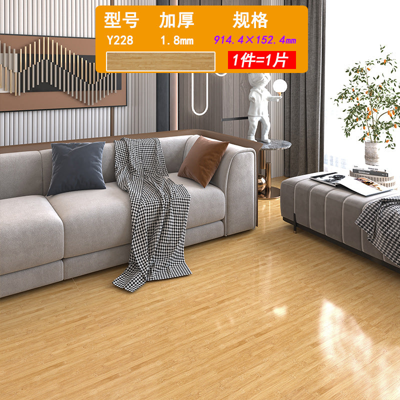 PVC Plastic Floor Stickers Self-Adhesive Wood Grain Cement Floor Stickers Special for Bedroom Waterproof Non-Slip Floor Renovation Chinese Style