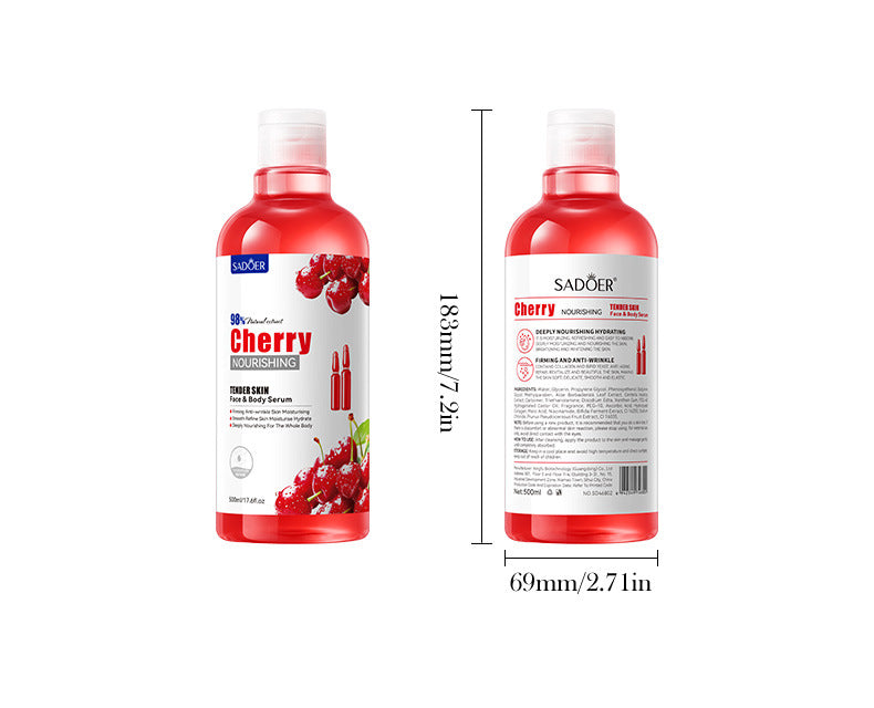 Cherry Moisturizing Essence SADOER Nourishing and Softening Face and Body Lotion Cross-Border Wholesale