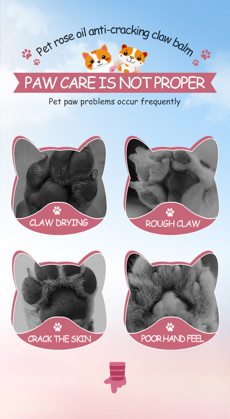 宠物护爪膏 EXGYAN 玫瑰花油防干裂护爪霜 跨境外贸批发