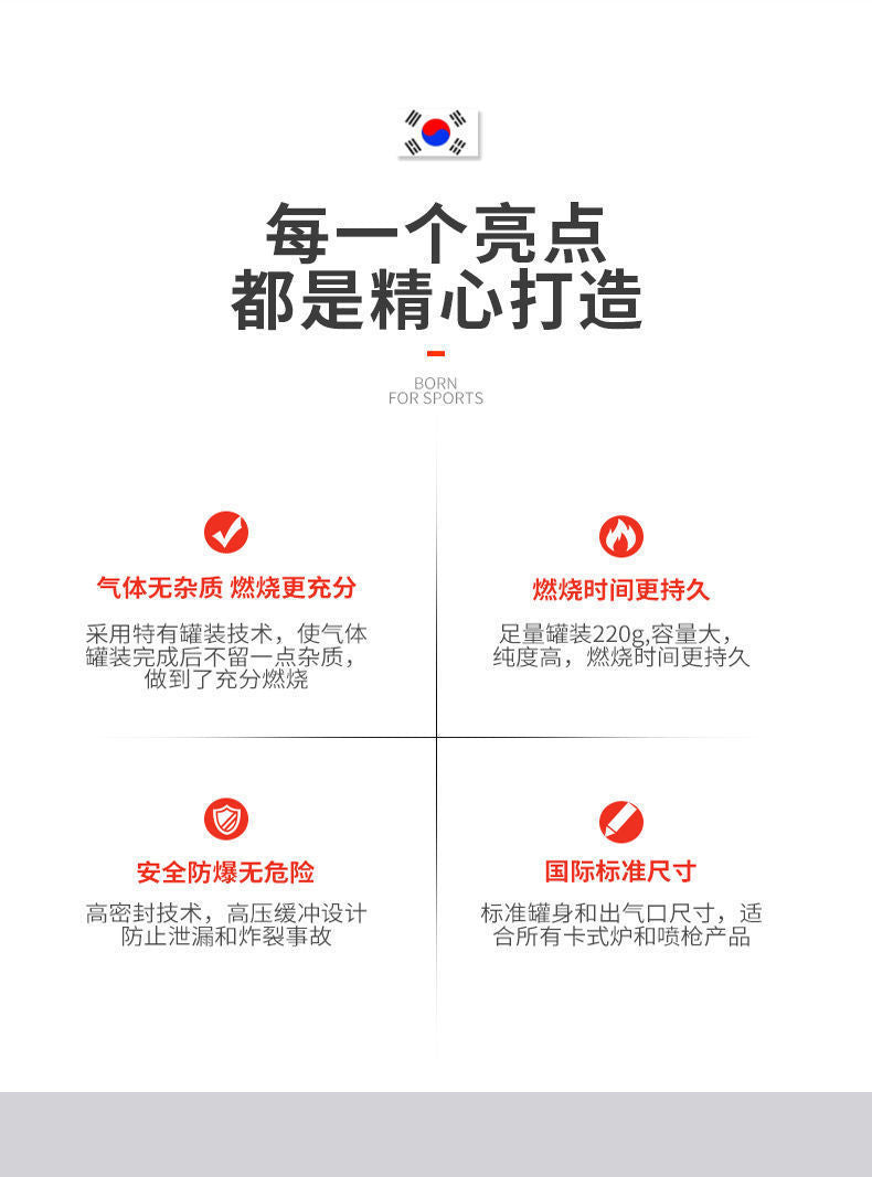 Wholesale Camping Canister Stove Small Gas Tank Flame Gun Outdoor Gas Stove Long Butane Empty Tank Liquefied Gas Bottle