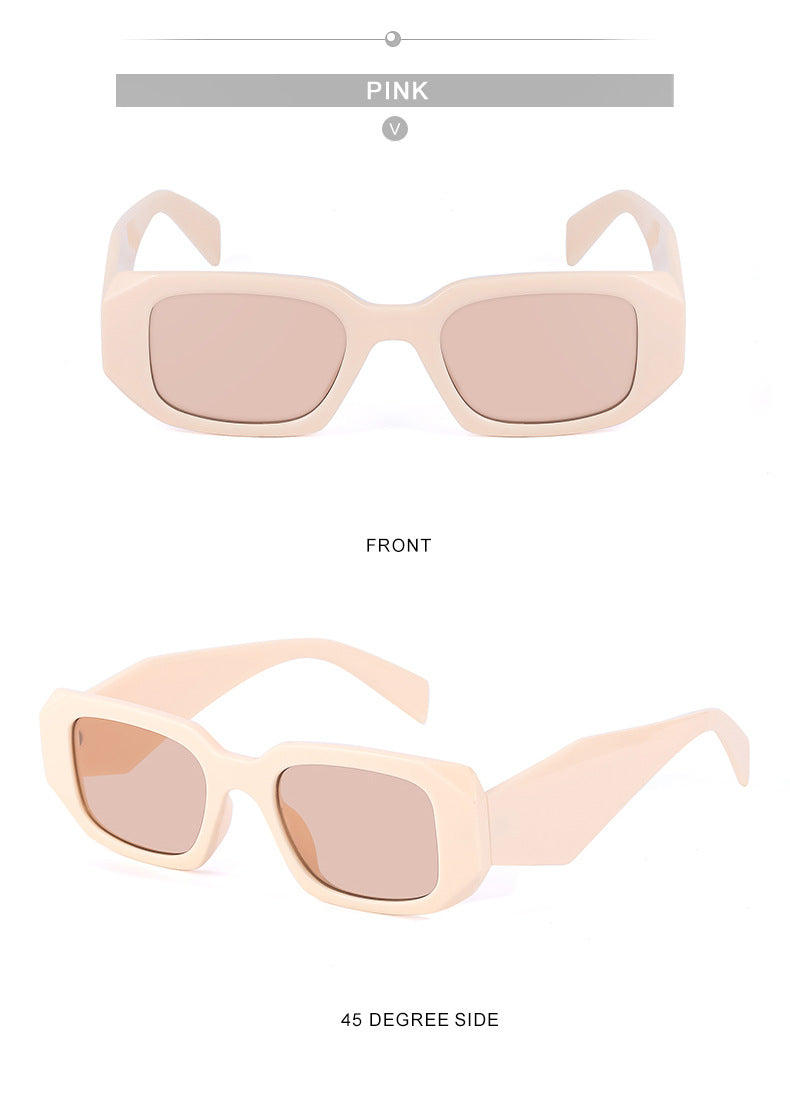 Irregular Square Frame Sunglasses for Women Trendy European and American Fashion Small Frame Wide Leg Sunglasses UV Protection sunglasses