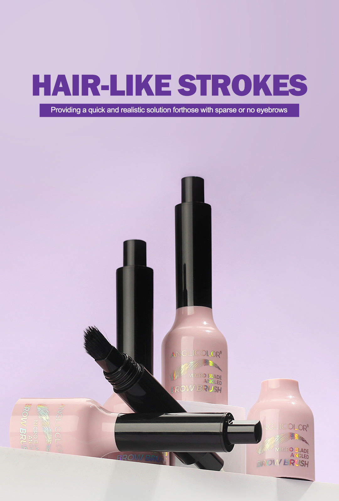 Hot-Selling Eyebrow Dye Cream Large Brush Head Eyebrow Hairline Multi-Use Smudge-Proof Makeup Press Wild Eyebrow Pencil