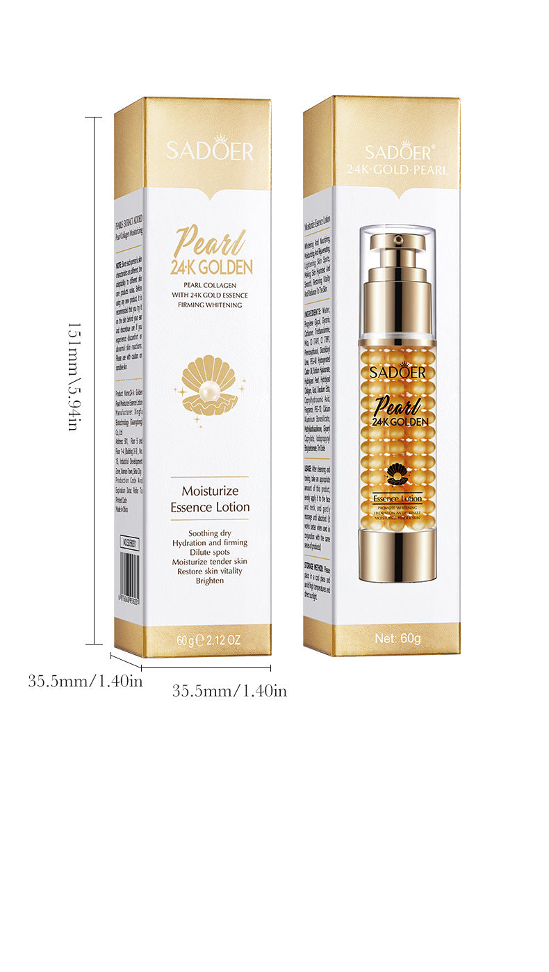 Full English24K Gold Collagen Pearl Essence Milk SADOER Moisturizing lotion  foreign trade wholesale