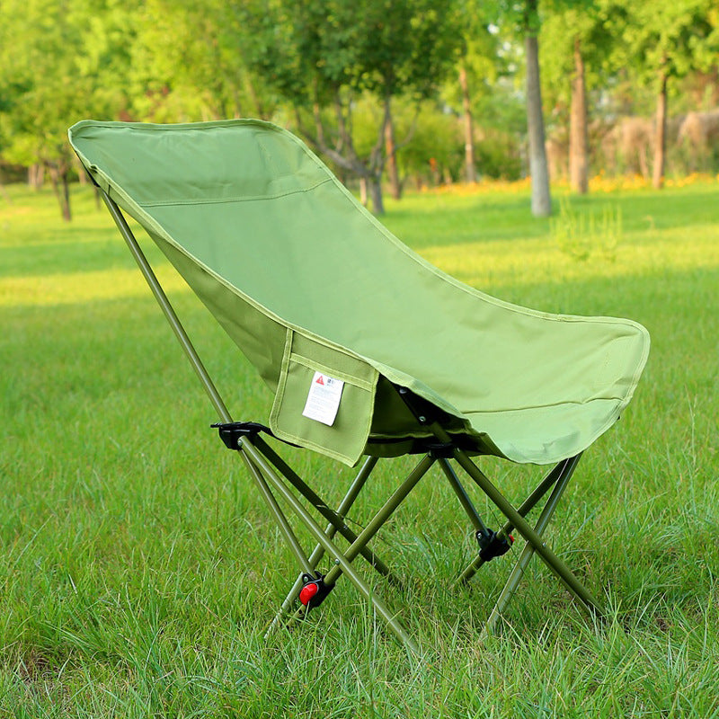 Three-Position Adjustable Moon Chair Reclining Heightened Backrest Outdoor Folding Camping Portable Multi-Functional Chair Camping Chair