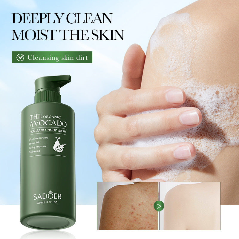 Avocado Fragrance Shower Gel SADOER Skin Rejuvenation Cleansing Body Wash Cross-Border Wholesale