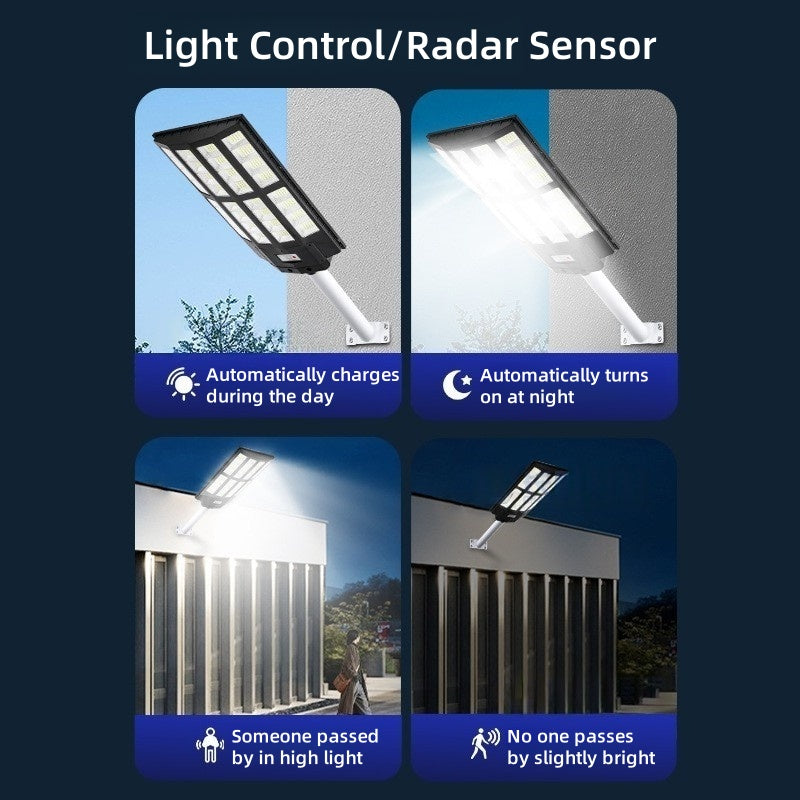 Solar Street Light Automatically Turns on After Dark, Rainy Day Power Supply, Ultra Bright Waterproof Household Solar Light