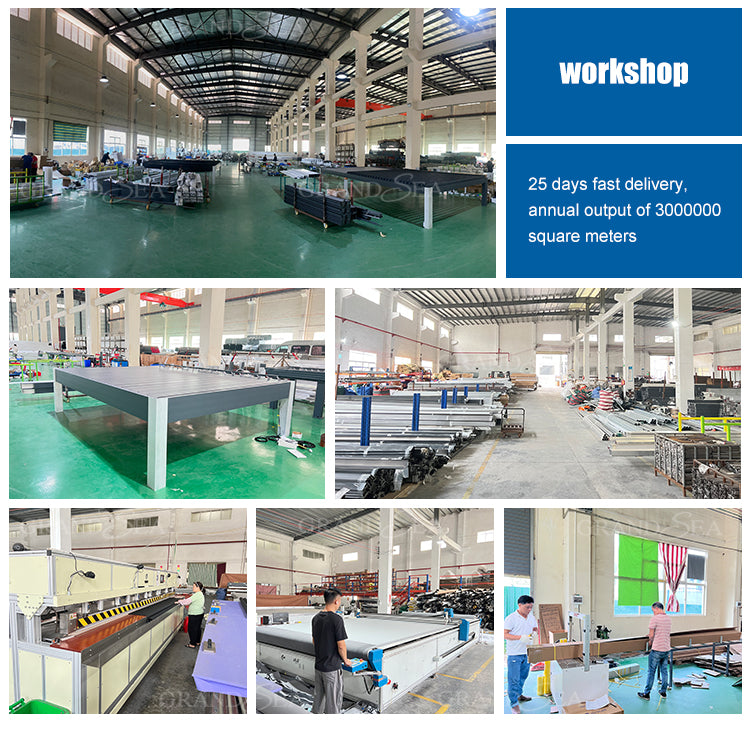 Waterproof Pergola Leisure Garden Motorized Louvered Roof Aluminium Outdoor Bioclimatic Pergola Aluminum