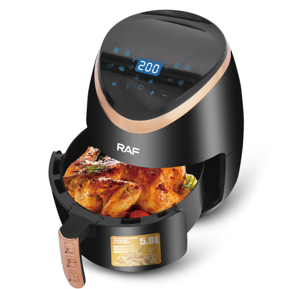 RAF European Standard Smart Touch Air Fryer5.8L Large capacity household fully automatic intelligent multifunctional