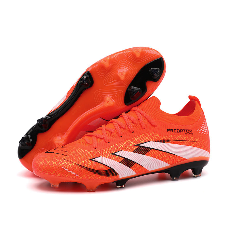 2025New Football Shoes for Men and Women, Youth Students, Fashionable and Comfortable, Long Spikes, Low-top, Factory Direct Sale