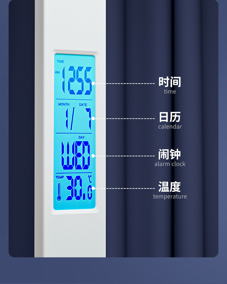 Multi-Functional Eye Protection15w Wireless Charger Table Lamp Dormitory Learning Reading Foldable Perpetual Calendar Alarm Clock Desk Lamp