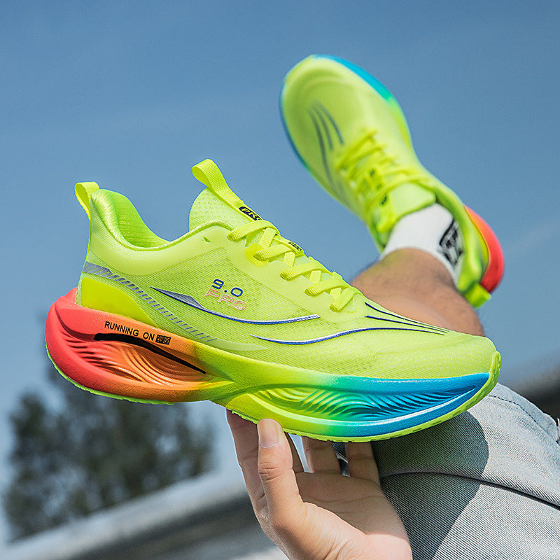 Red Rabbit9pro Luminous Carbon Plate High Elastic Cushioning Women Running Shoes Men Autumn Racing Training Non-Slip Cushioning Sneakers