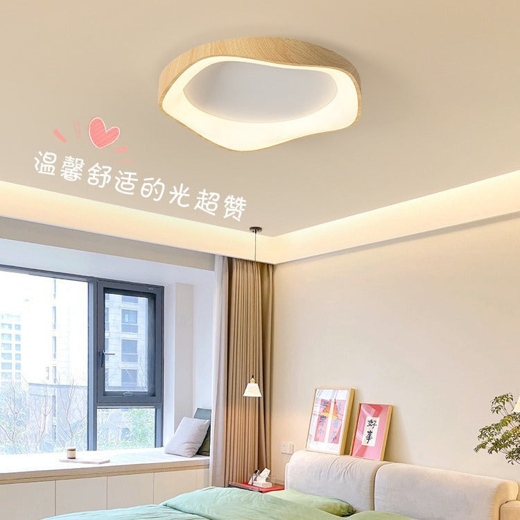 Modern Minimalist Nordic Light Luxury Bedroom Lamp Japanese Style Solid Wood Room Lamp Wabi-Sabi Style High-End Personality Ceiling Lamp