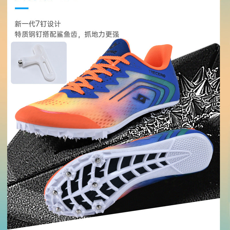 CICERO New Style Running Spikes Shoes for Teenagers Boys and Girls Students Large Spikes Professional Competition Physical Test Training Track and Field Shoes