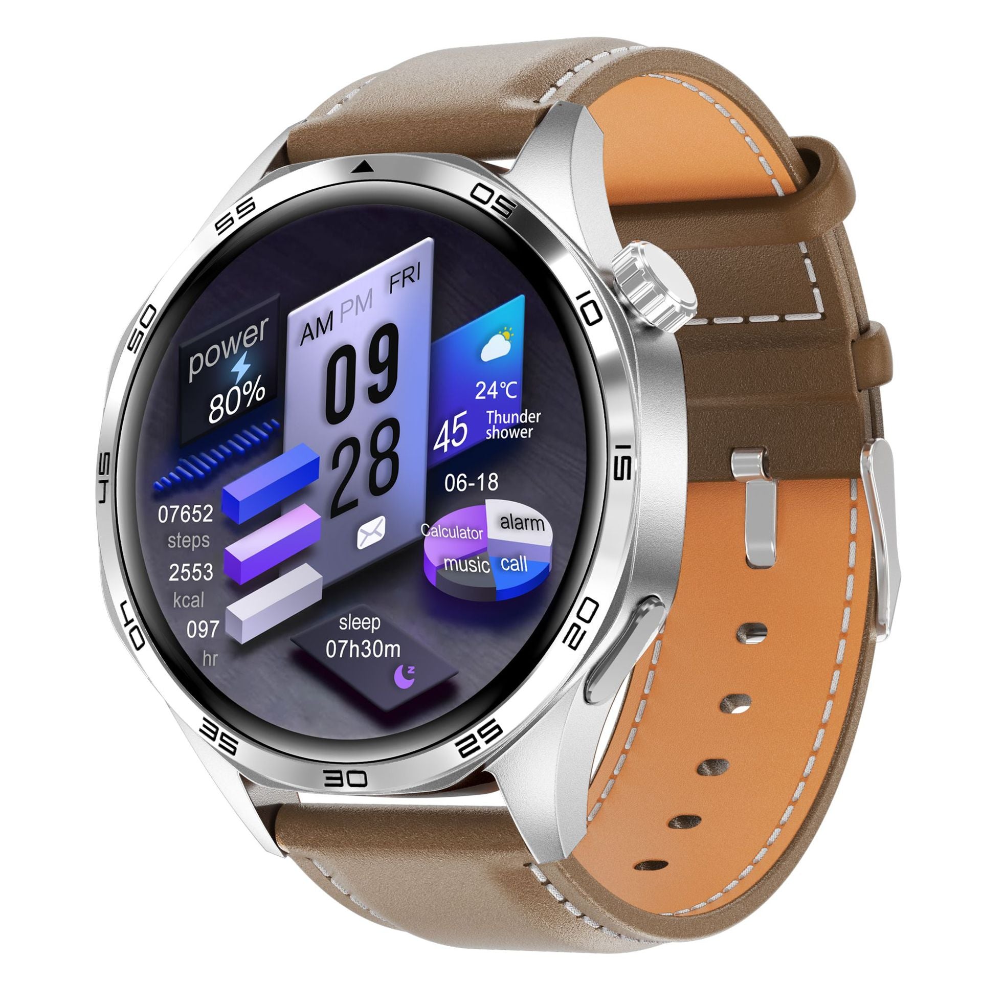 Watch5 Pro Smart Watch1.52inch Bluetooth Call True Heart Rate Pedometer Sleep Monitoring Sports Watch
