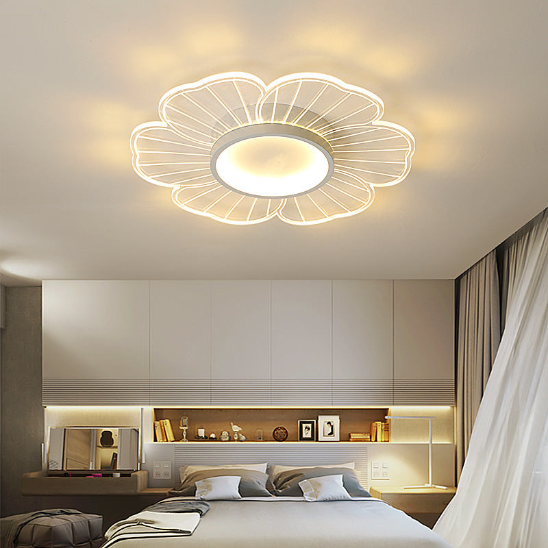 Nordic Flower Bedroom Light Ceiling Lamp Modern Simple Ultra-thin Round Lamp Creative Internet Celebrity Personality Lighting