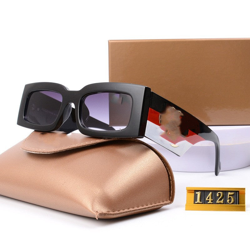 European and American New G Little Bee Sunglasses Square Frame Personality Women's Sunglasses Internet Celebrity Street Style Women UV400