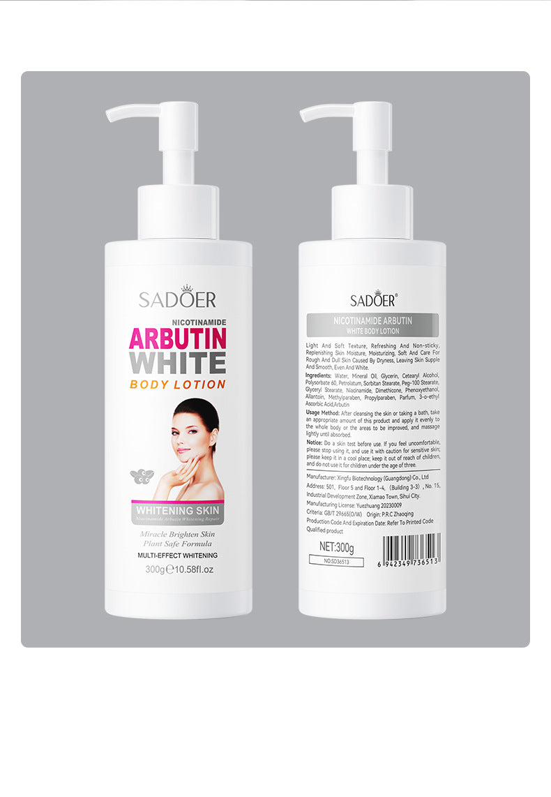 Full English Niacinamide Arbutin Set SADOER Whitening, hydrating, and moisturizing skincare products  wholesale